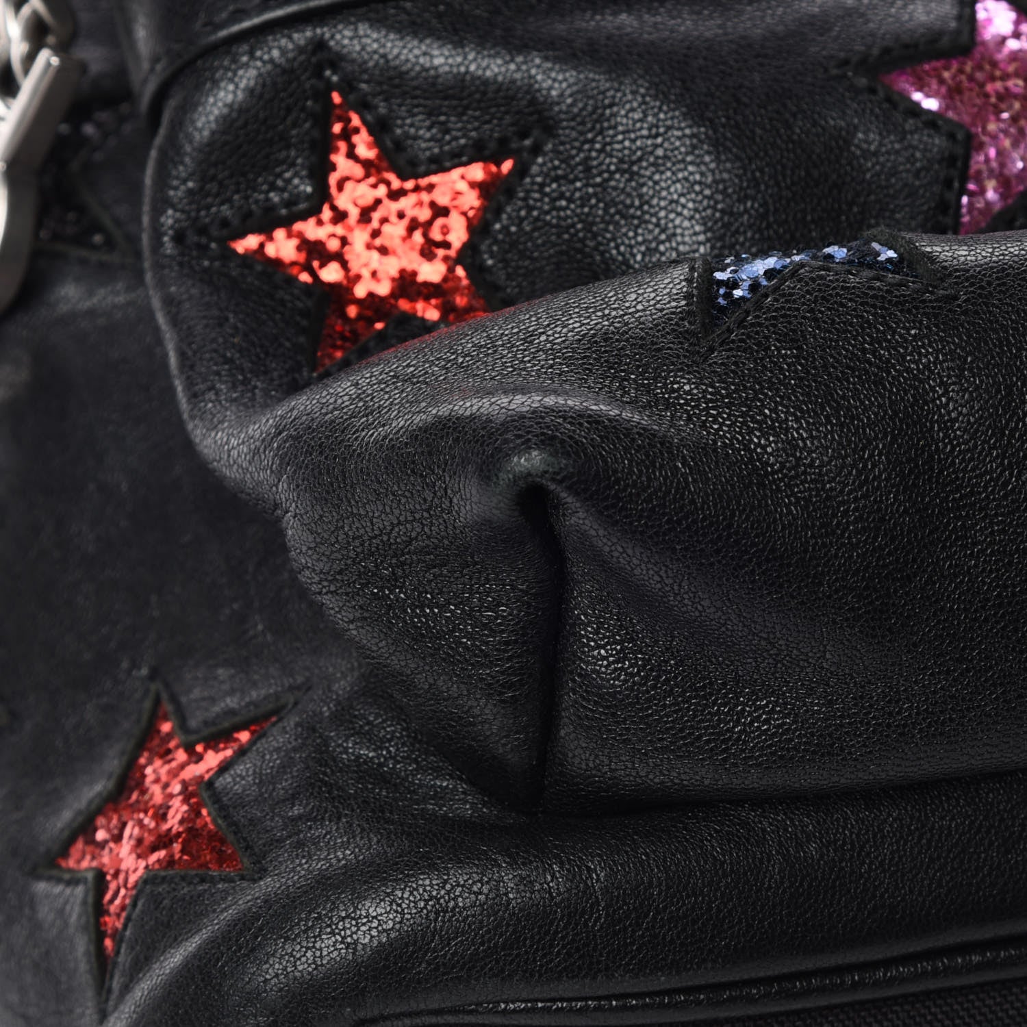 Saint Laurent Lambskin Star Applique Mini City California Backpack Black 10 of 11