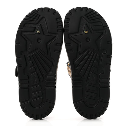 Christian Dior Raffia Dioract 10mm Slide Sandals 36.5 Straw Black 6 of 11