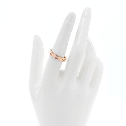 Cartier 18K Pink Gold Diamond 4mm LOVE Wedding Band Ring 56 7.5 2 of 5