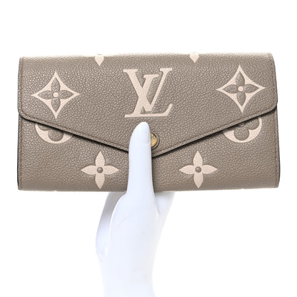 Louis Vuitton Empreinte Monogram Giant Sarah Wallet Tourterelle Creme 2 of 6