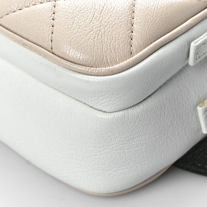 Chanel Goatskin Quilted Waist Bag Beige White Black 10 of 11