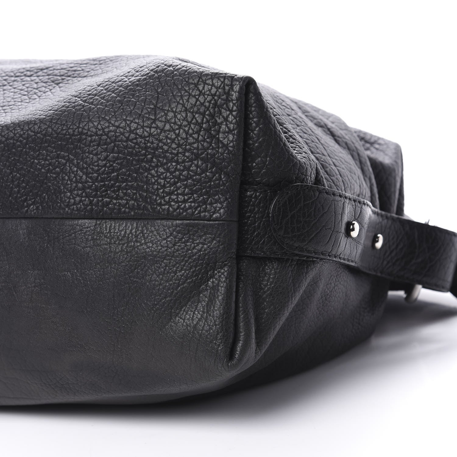 Gucci Calfskin Large Bamboo Bar Shoulder Bag Black 10 of 13