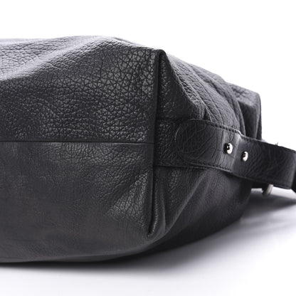 Gucci Calfskin Large Bamboo Bar Shoulder Bag Black 10 of 13