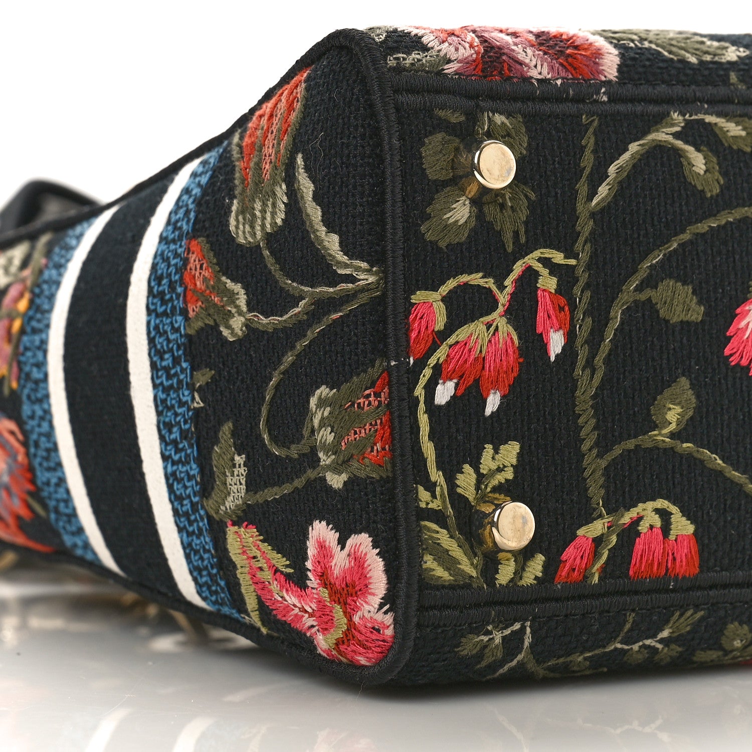 Christian Dior Canvas Embroidered Print Medium Lady D-Lite Multicolor 7 of 9