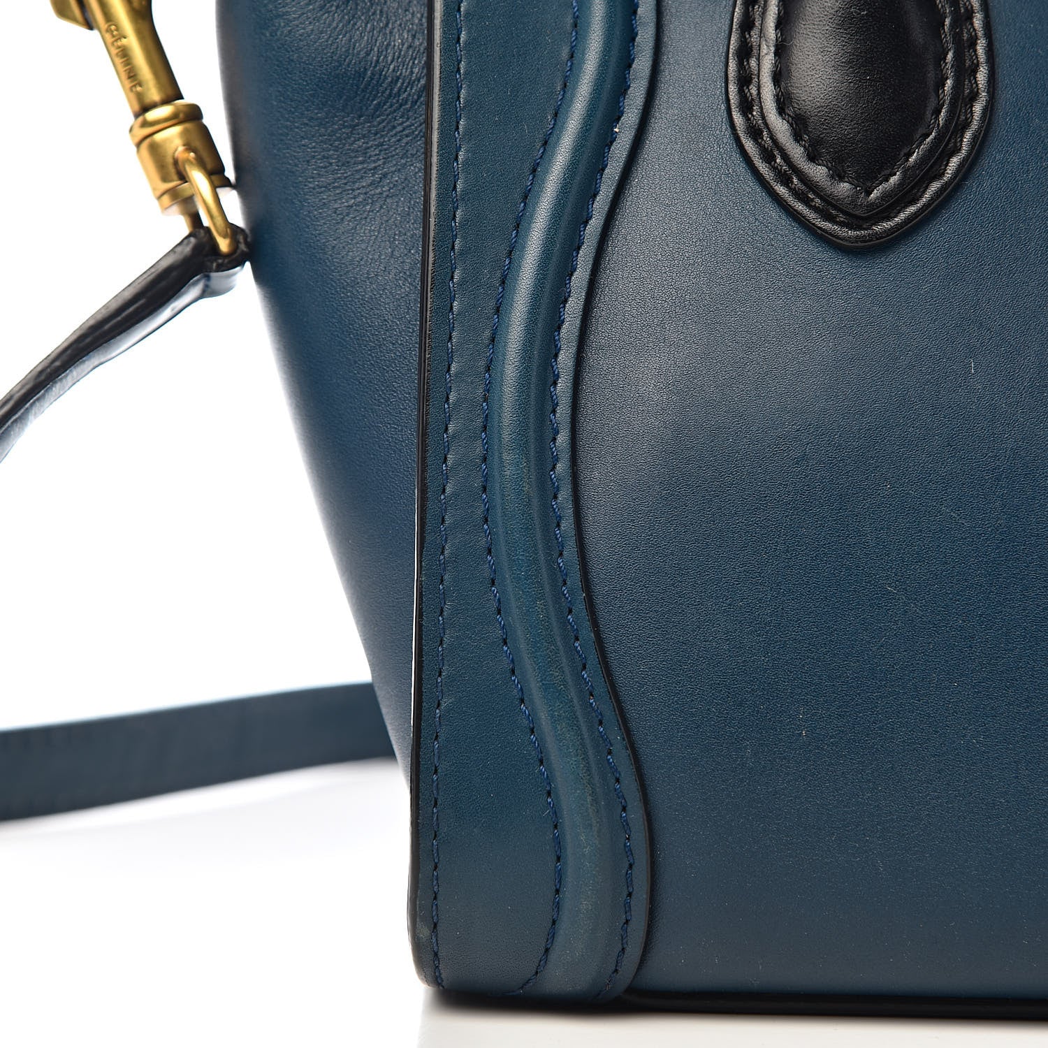 Celine Smooth Calfskin Nano Luggage Ocean Blue 14 of 19