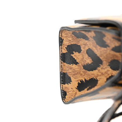Balenciaga Smooth Calfskin Leopard Print Hourglass Top Handle Bag XS Beige 13 of 13