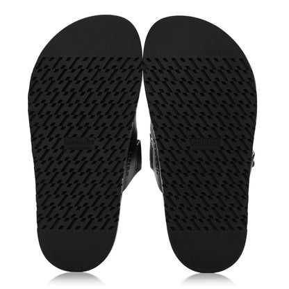 Hermes Calfskin Womens Chypre Sandals 35 Black 5 of 9