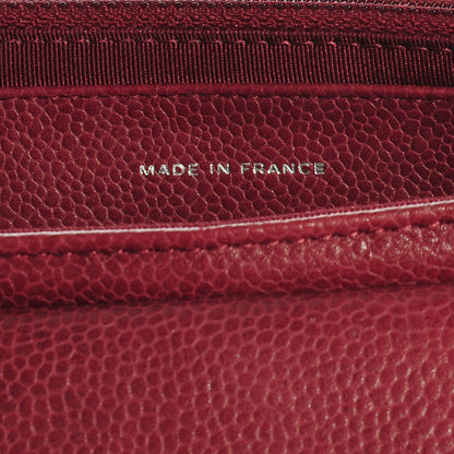 Chanel Caviar Half Moon Wallet On Chain WOC Red 8 of 9