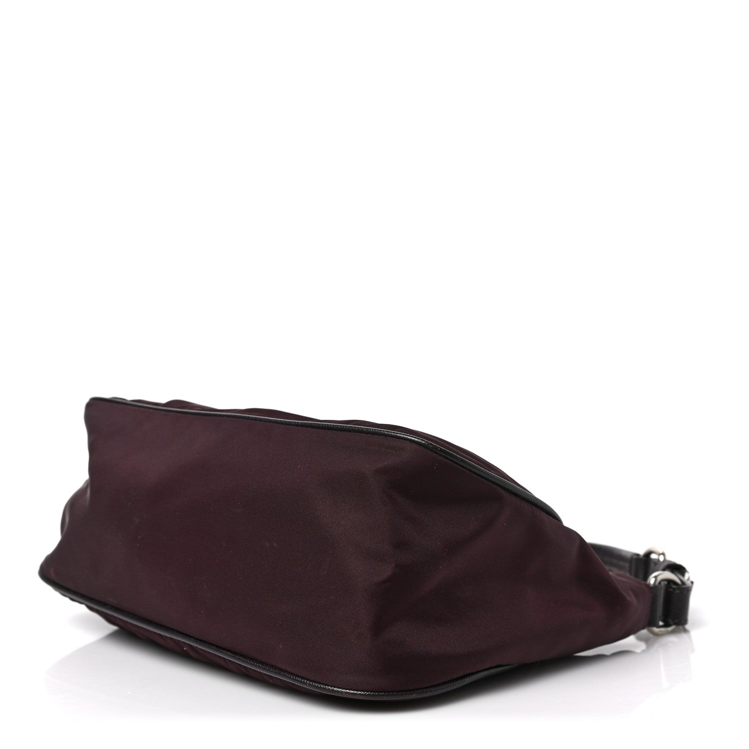 Prada Tessuto Nylon Saffiano Hobo Plum 8 of 8