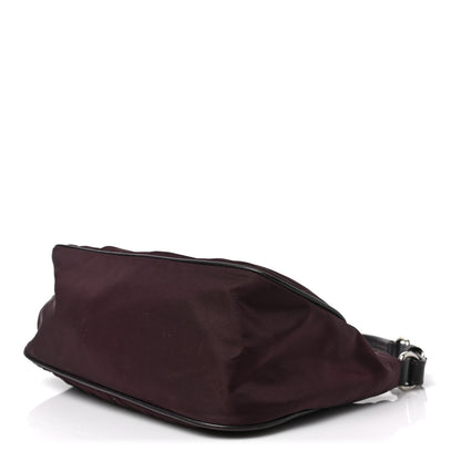 Prada Tessuto Nylon Saffiano Hobo Plum 8 of 8