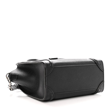 Celine Drummed Calfskin Nano Luggage Black 4 of 11