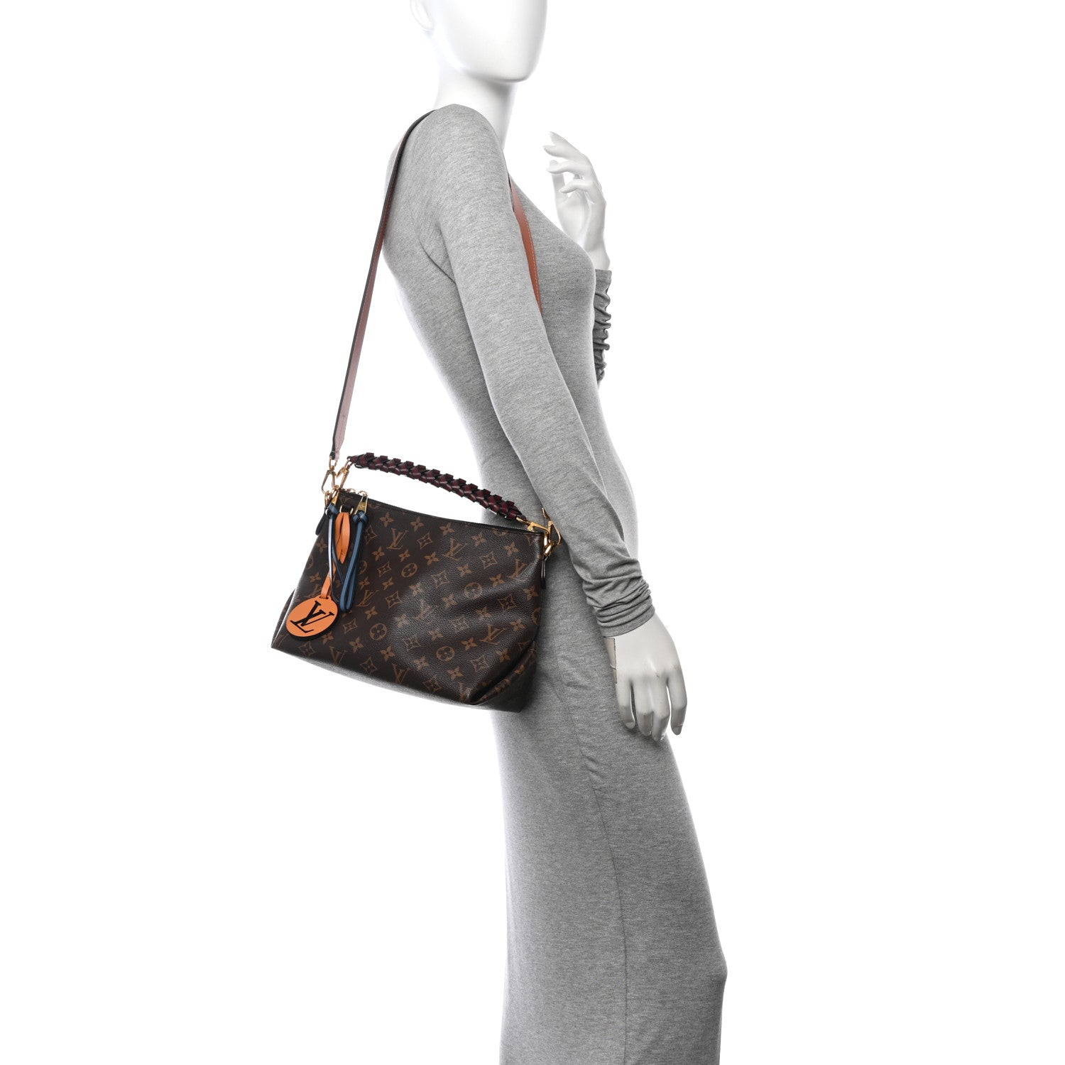 Louis Vuitton Monogram Beaubourg Hobo Mini Bordeaux Red Peach Safran Blue Jean Blue 2 of 11