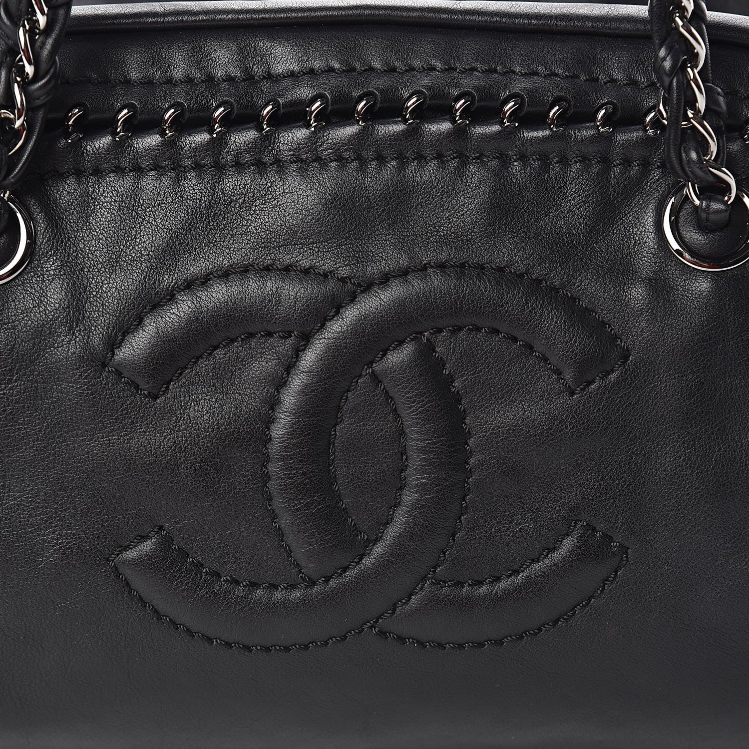 Chanel Smooth Calfskin Medium Luxe Ligne Bowler Black 8 of 14
