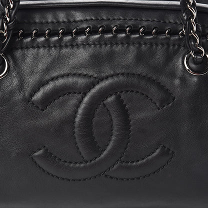 Chanel Smooth Calfskin Medium Luxe Ligne Bowler Black 8 of 14