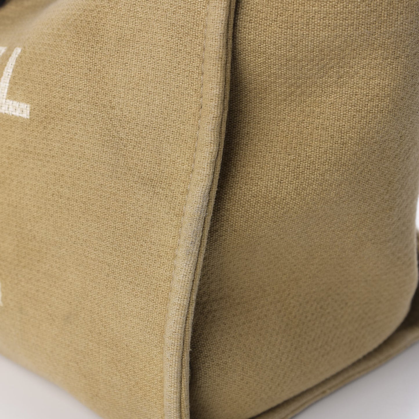 Canvas Medium Deauville Tote Beige Black