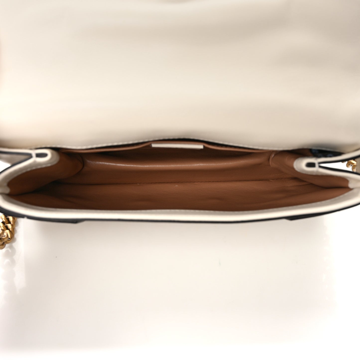 Nappa Pearl Studded Mini Queen Margaret Broadway Shoulder Bag Mystic White