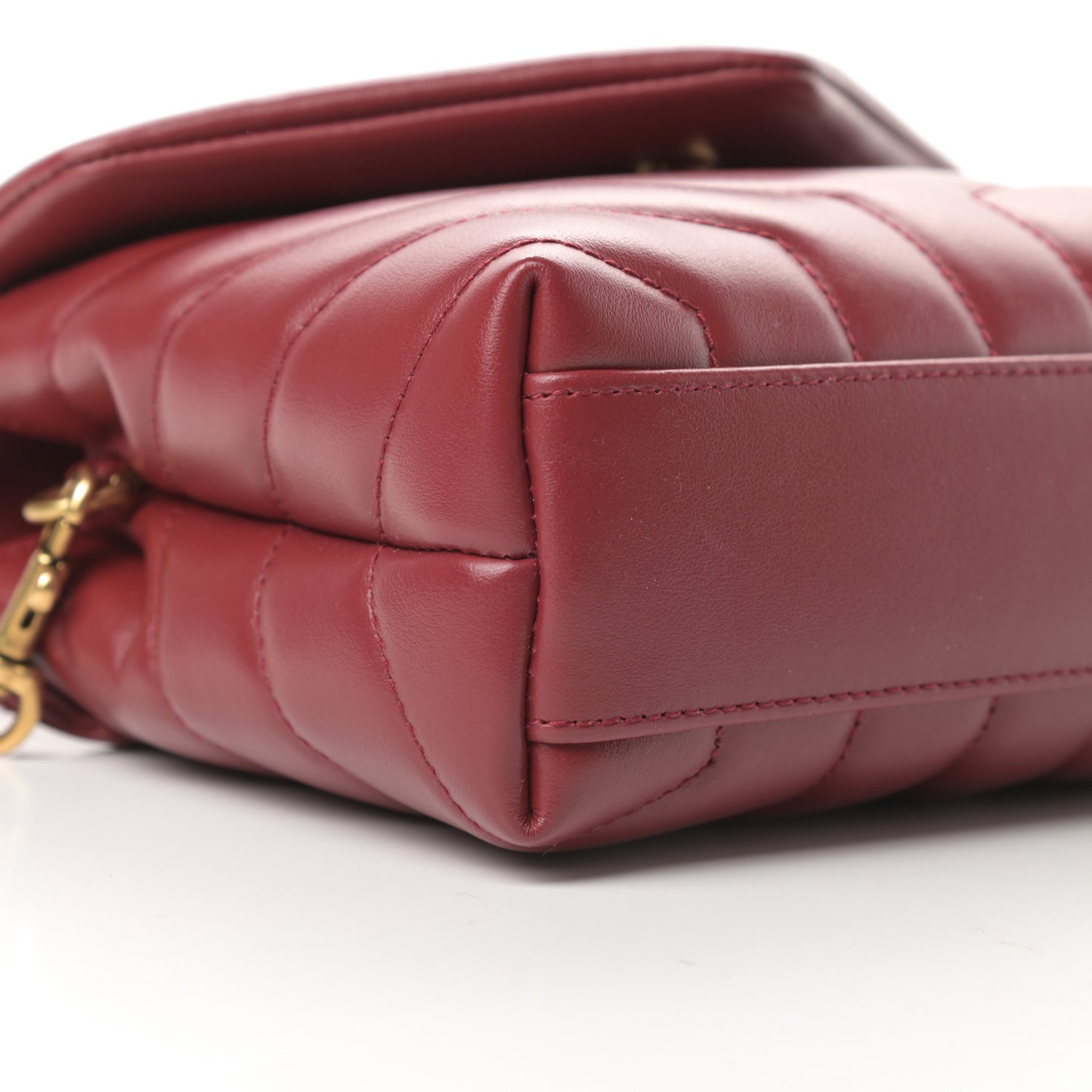 Calfskin Y Quilted Monogram Toy Loulou Crossbody Bag Opyum Red
