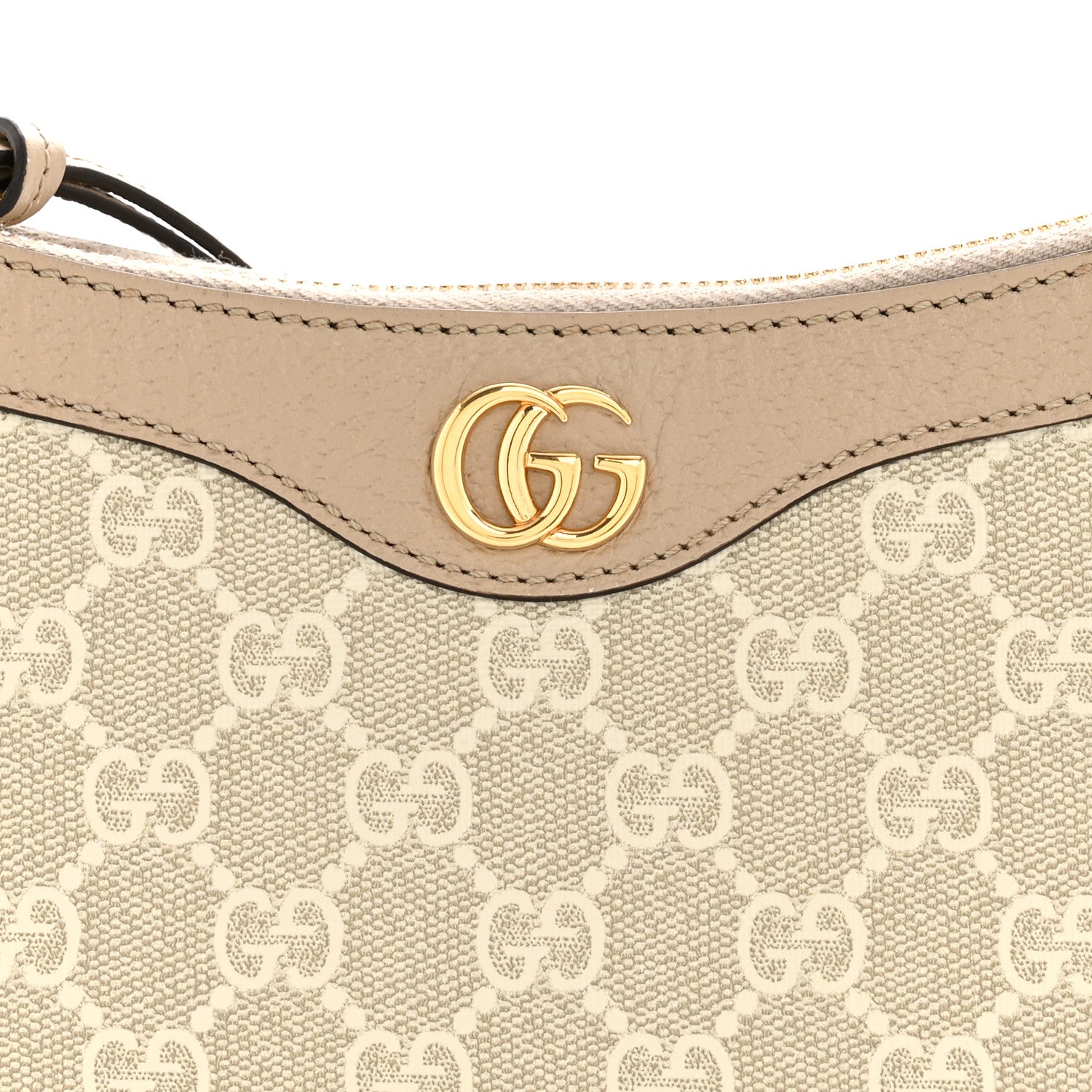 Gucci GG Supreme Monogram Textured Dollar Calfskin Small Ophidia Hobo Beige Mystic White Oatmeal 8 of 11