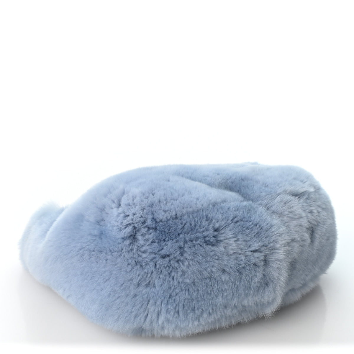 Chanel Lapin Rabbit Fur Lambskin Shoulder Bag Blue 4 of 10