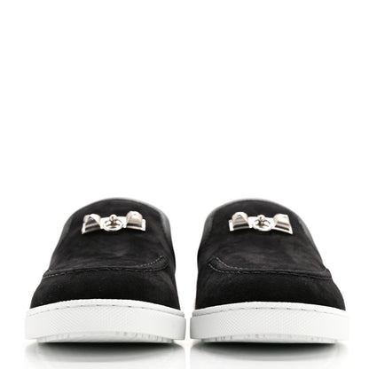 Hermes Suede Goatskin Nappa Jour Loafers 35 Black 2 of 9