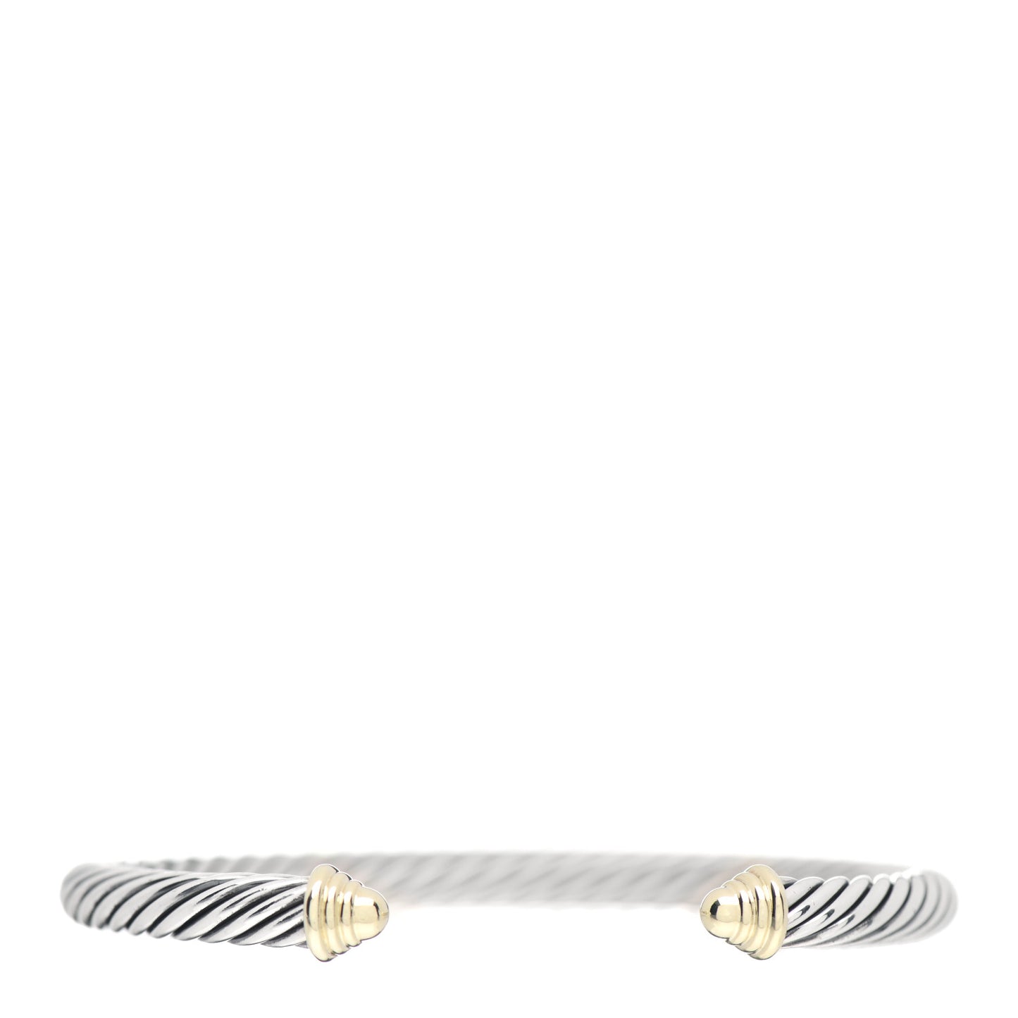 Sterling Silver 14K Yellow Gold 5mm Cable Classics Bracelet