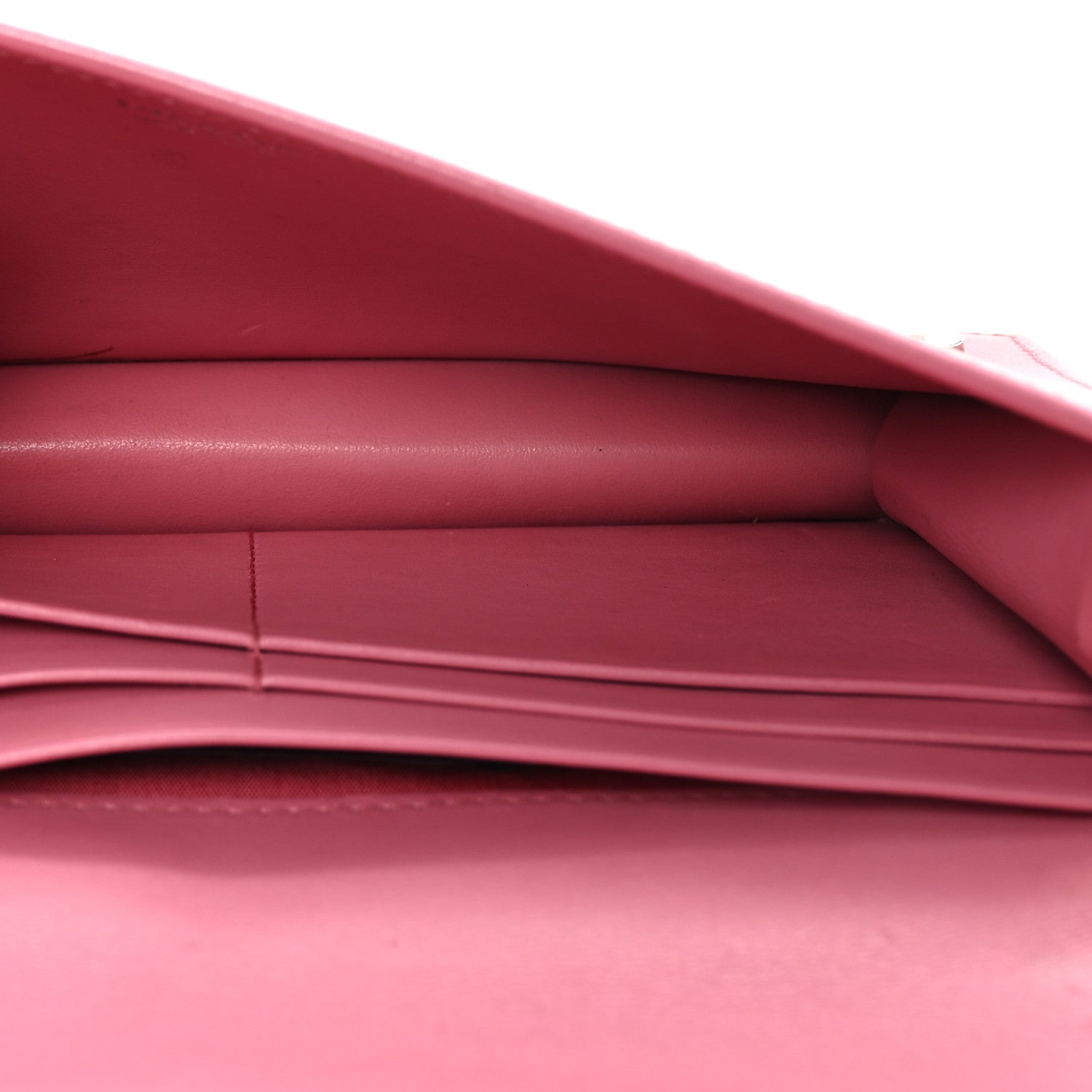Prada Soft Calfskin Impunture Diagramme Chain Wallet Begonia 5 of 8