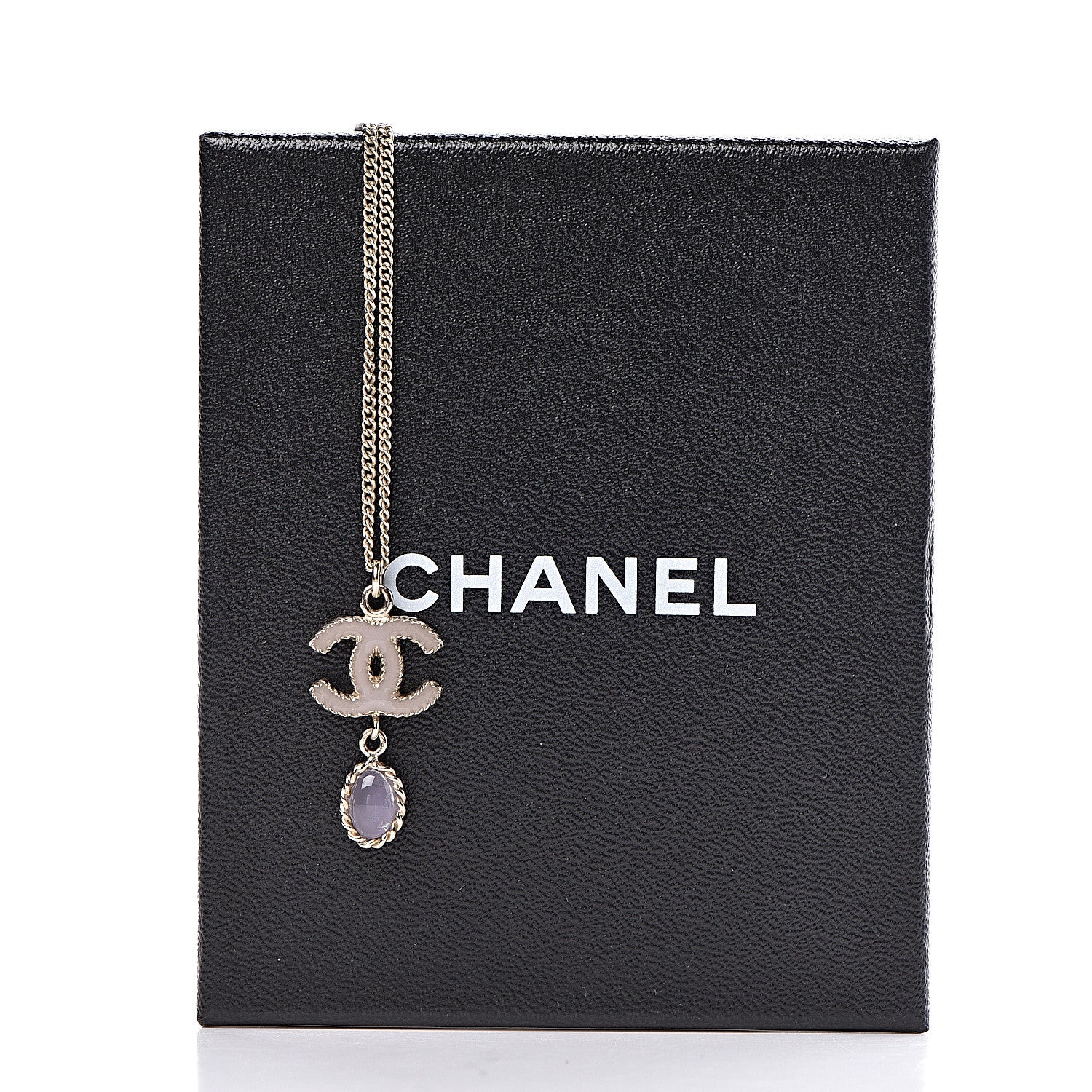 Chanel Enamel CC Drop Necklace Gold 5 of 5