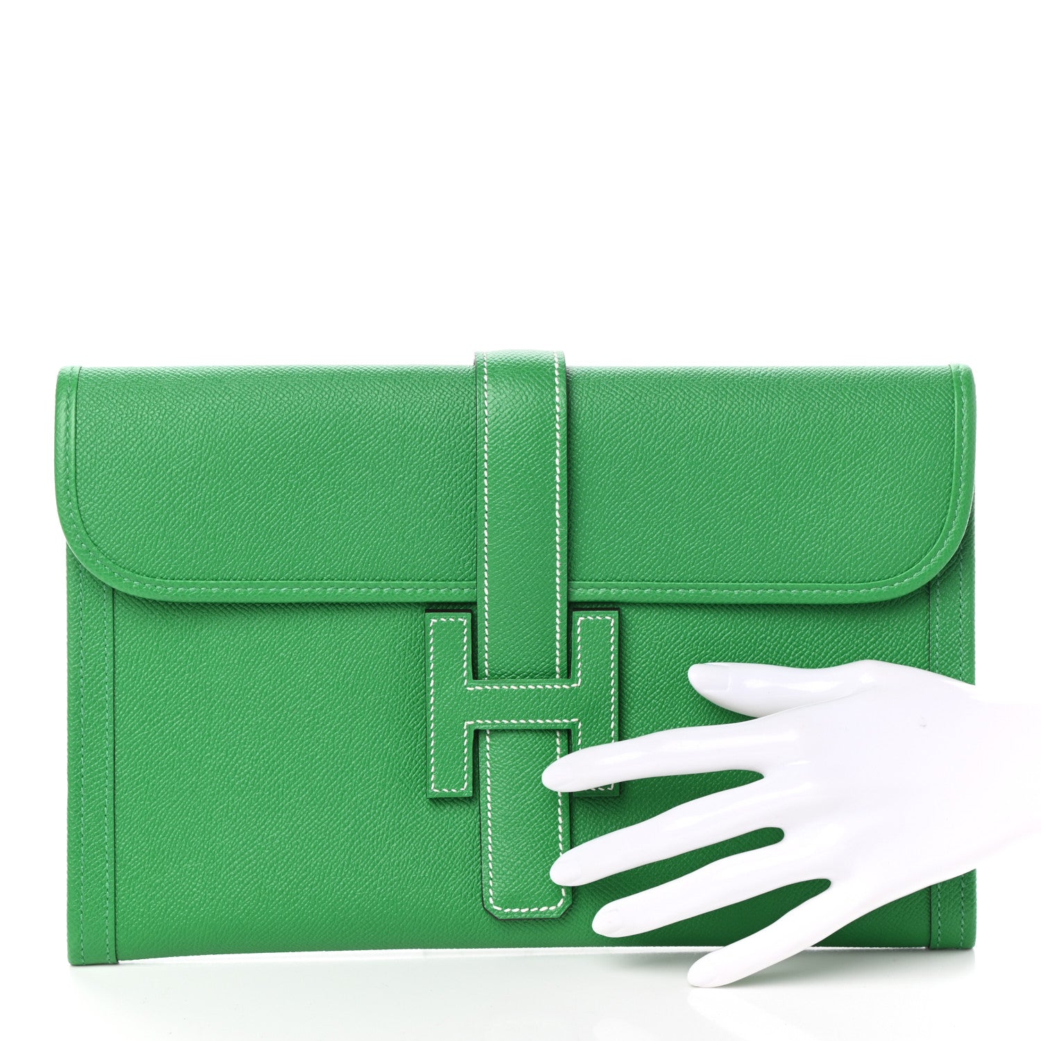 Hermes Epsom Jige PM Clutch Bambou 2 of 8