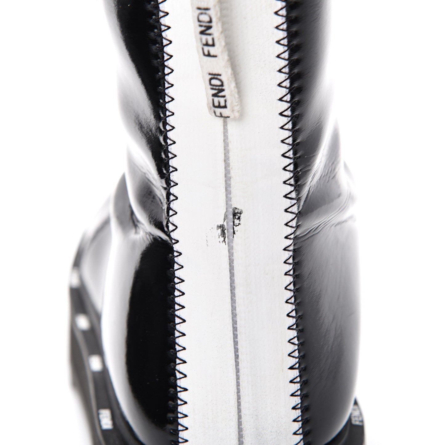 Shiny Stretch Nylon Platform Zip Biker Boots 37 Black