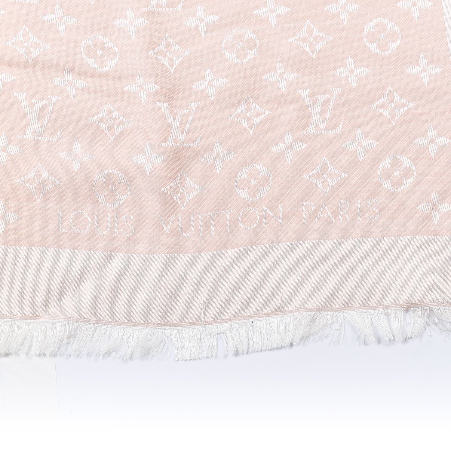 Louis Vuitton Silk Wool Monogram Shawl Rose 2 of 3