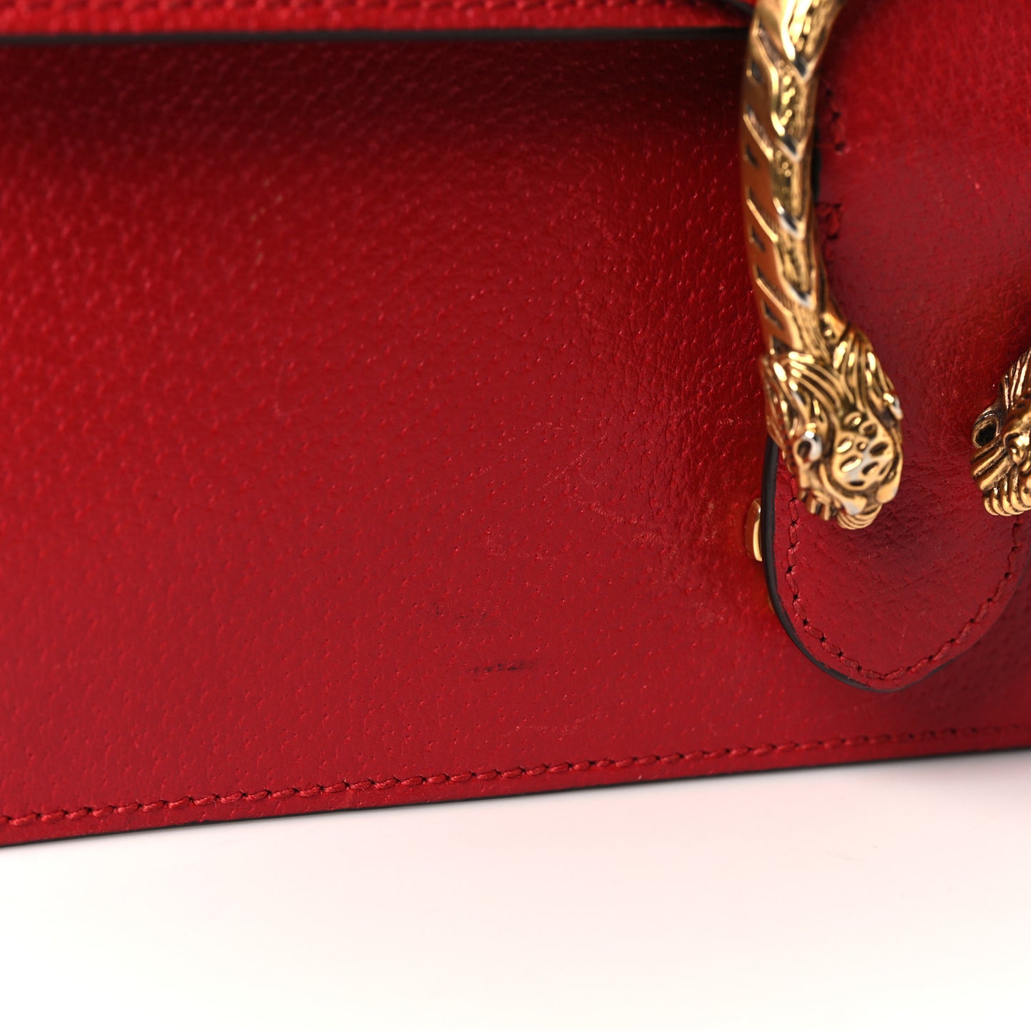 Textured Calfskin Web Medium Dionysus Shoulder Bag Hibiscus Red