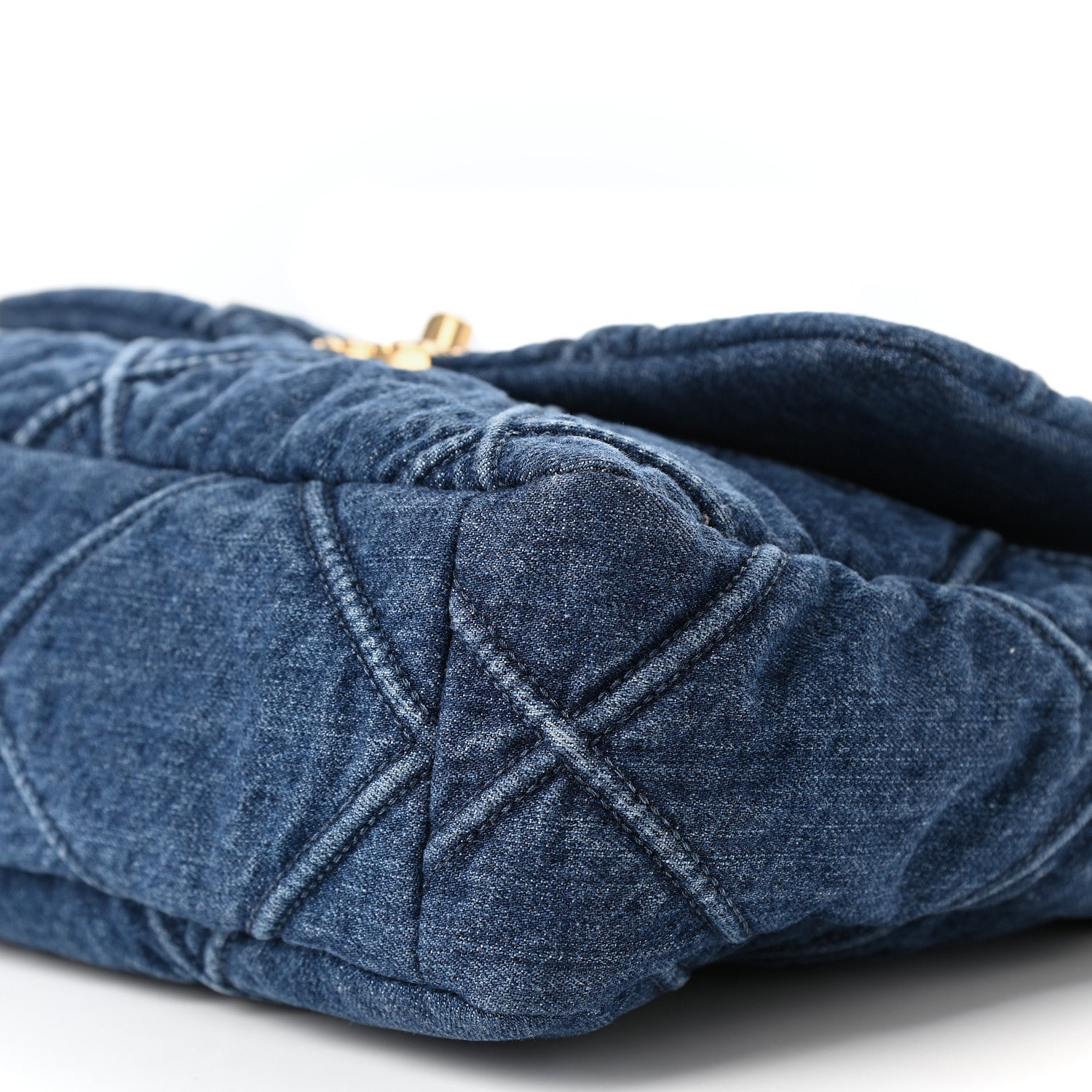 Chanel Denim Quilted Large Chanel 19 Flap Blue 9 of 9