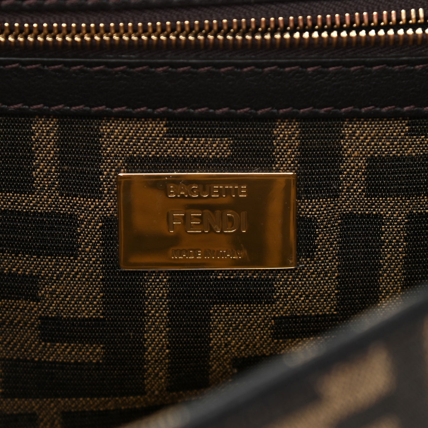 Fabric Jacquard FF 1974 Medium Baguette Tobacco Moro Black
