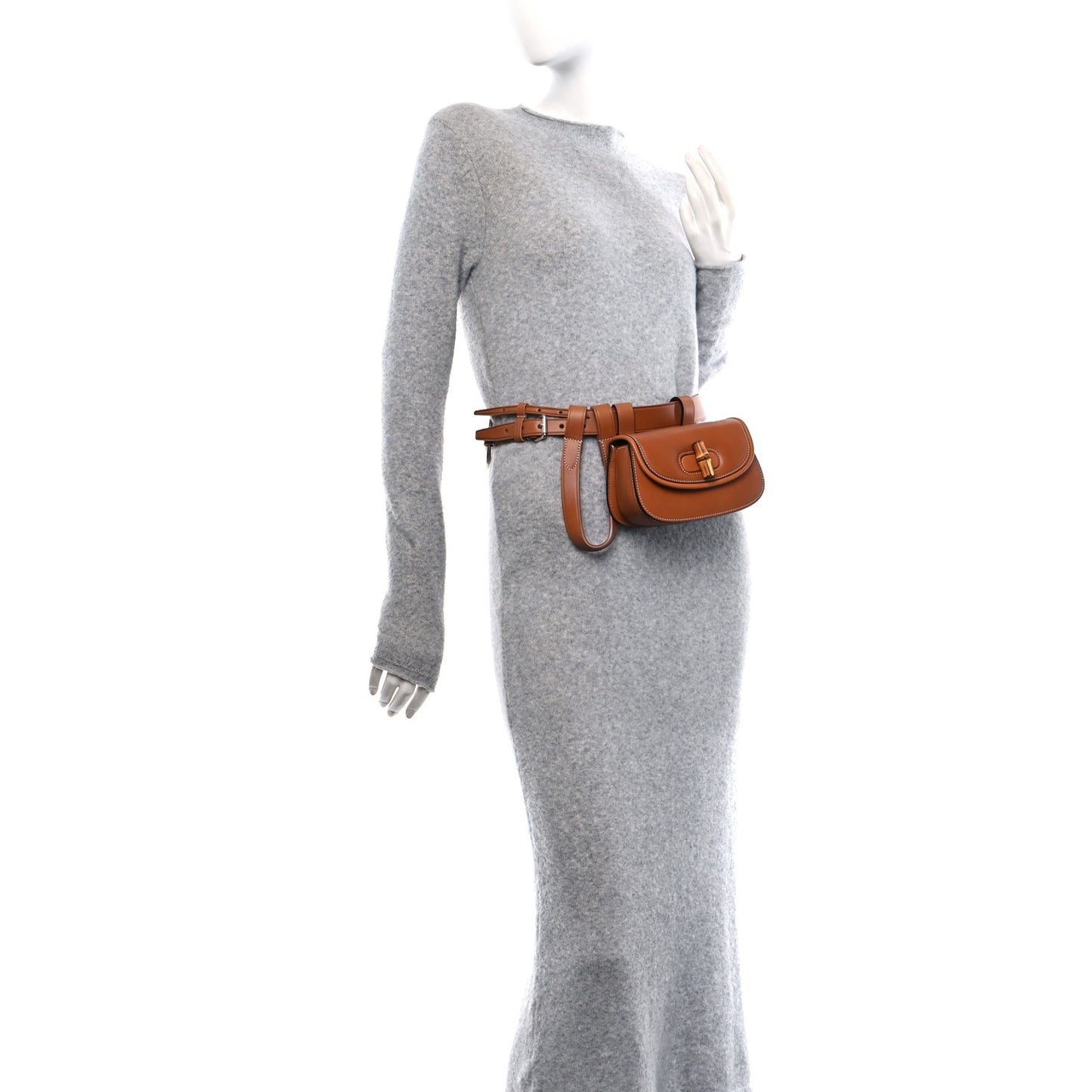 Calfskin Bamboo Mini 1947 Belt Bag 75 30 Tan