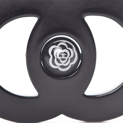 Chanel Resin CC Mademoiselle Brooch Black 7 of 7