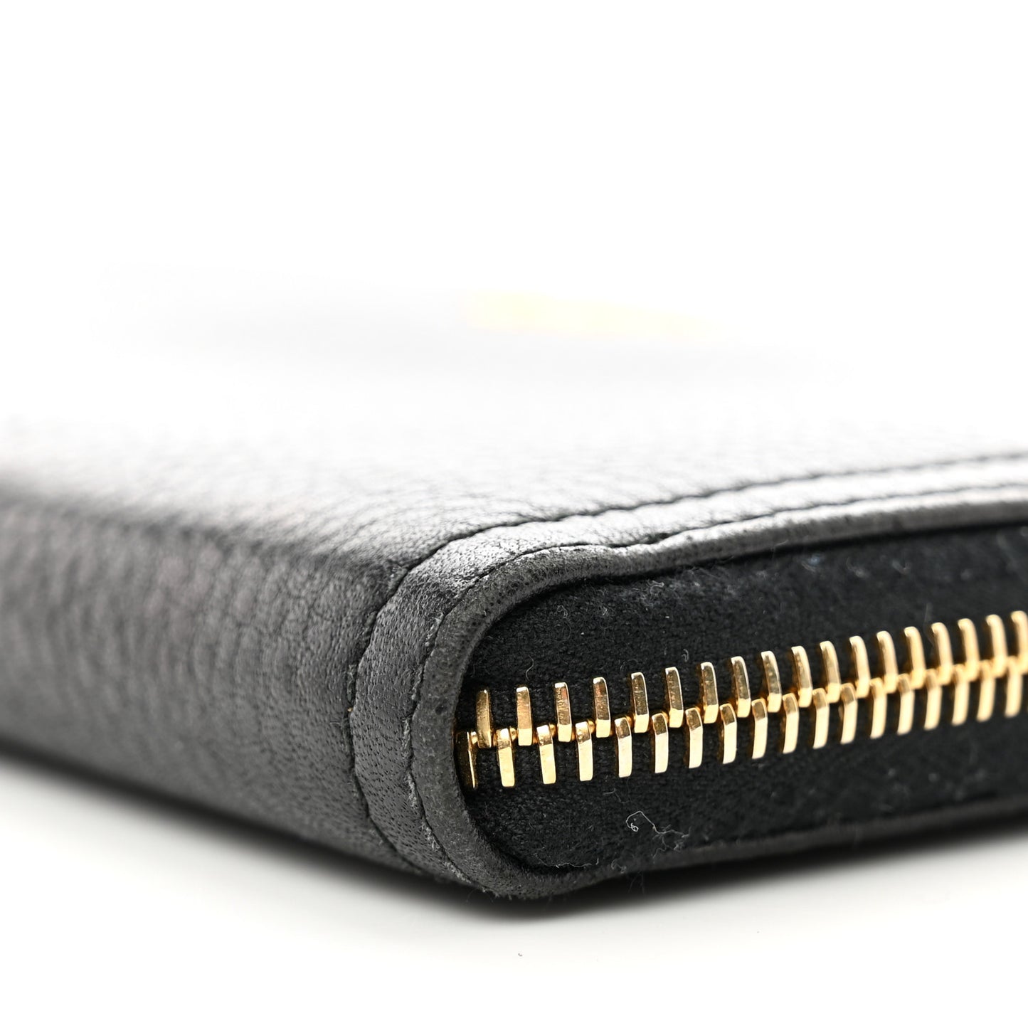 Vitello Daino Zip Around Wallet Black