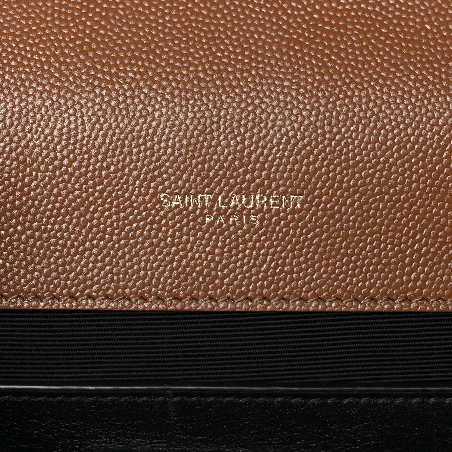 Saint Laurent Grain De Poudre Textured Mixed Matelasse Triquilt Medium Monogram Satchel Tan 6 of 10