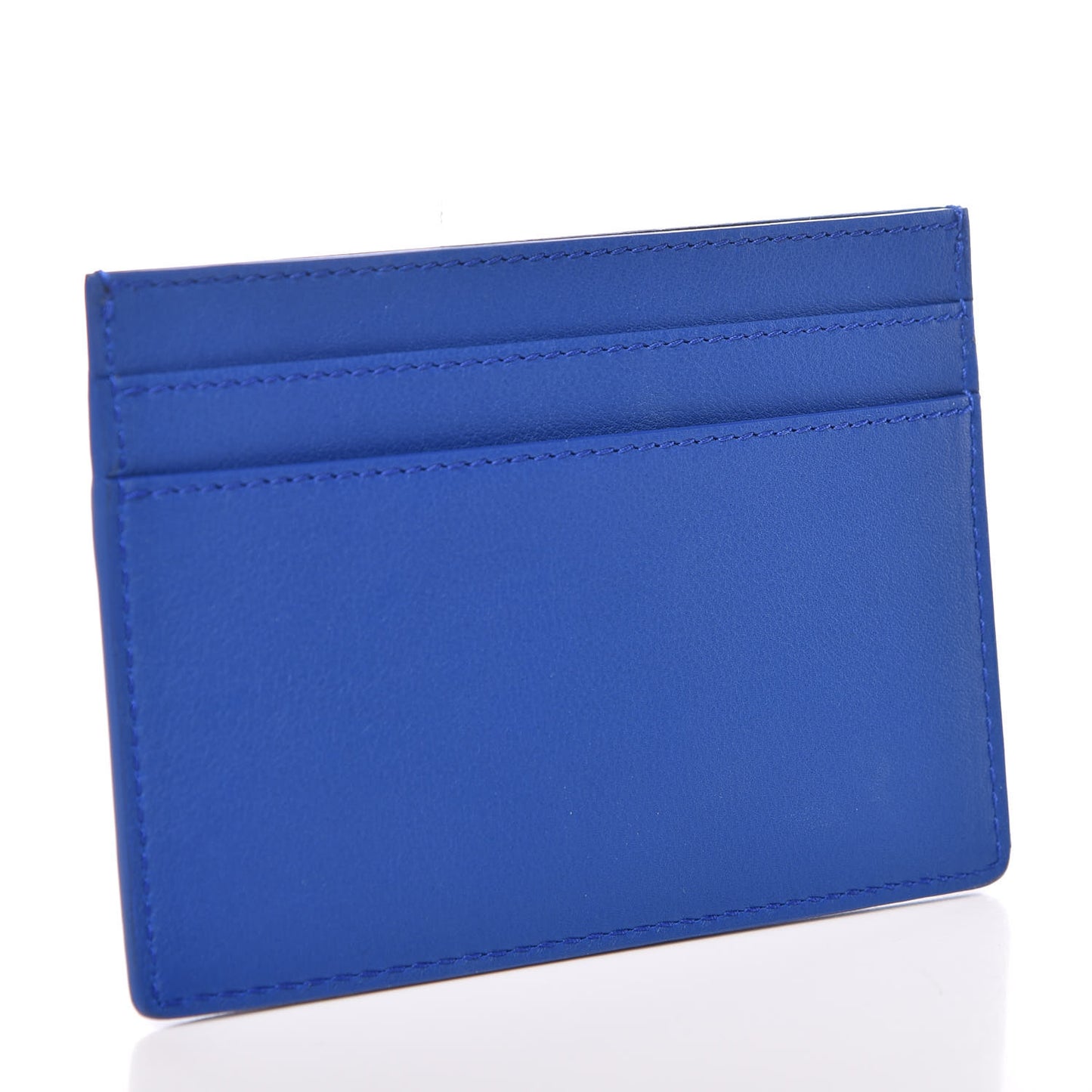 Calfskin Monogram Credit Card Case Blue Majorelle
