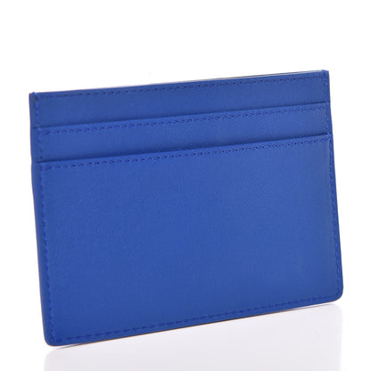 Saint Laurent Calfskin Monogram Credit Card Case Blue Majorelle 3 of 8