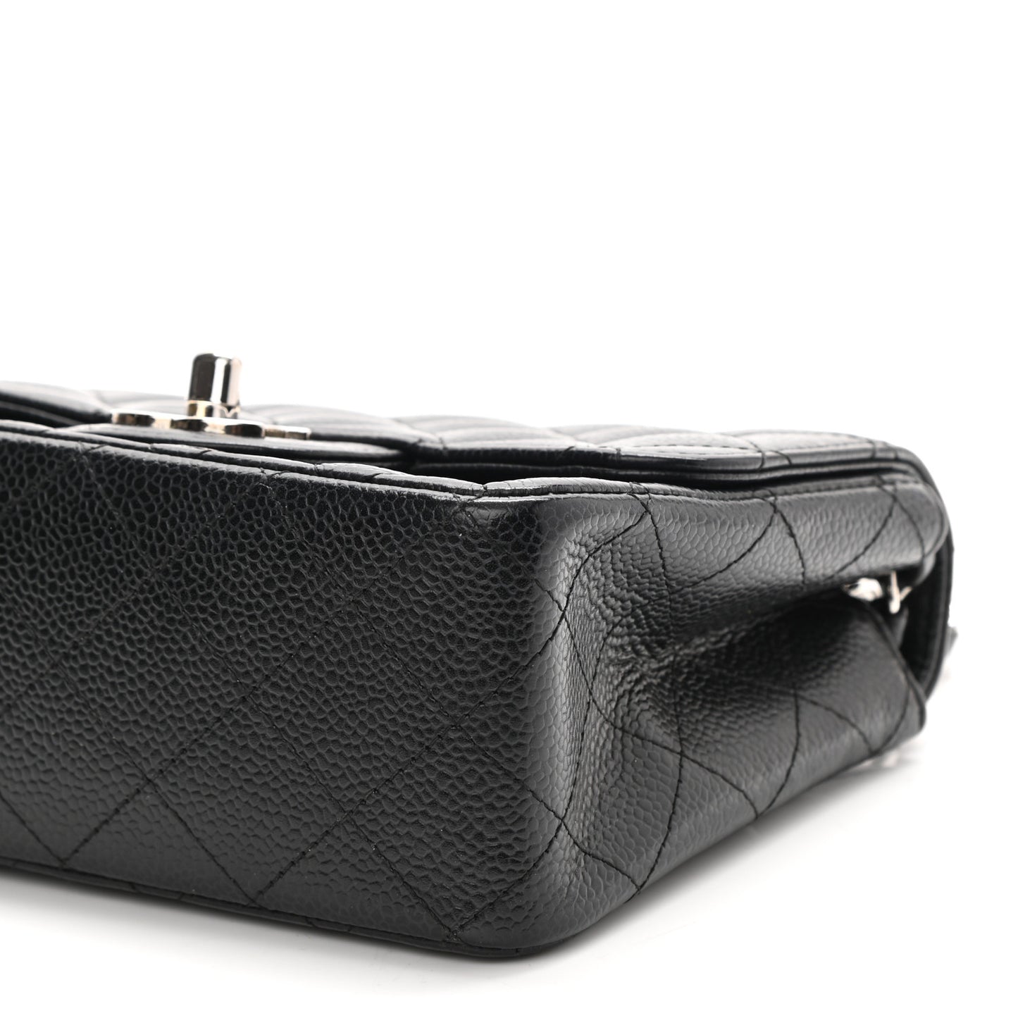 Caviar Quilted Mini Square Flap Black
