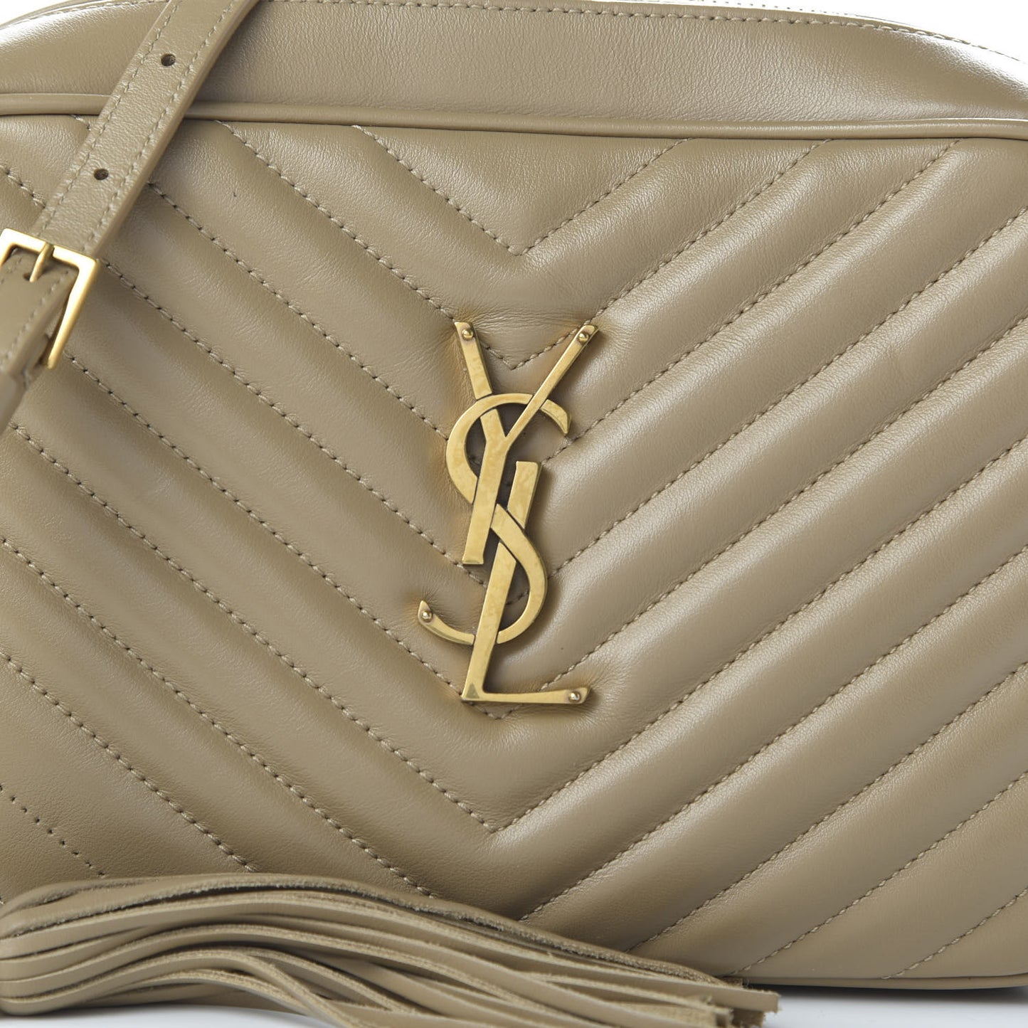 Calfskin Matelasse Monogram Lou Camera Bag Dark Latte