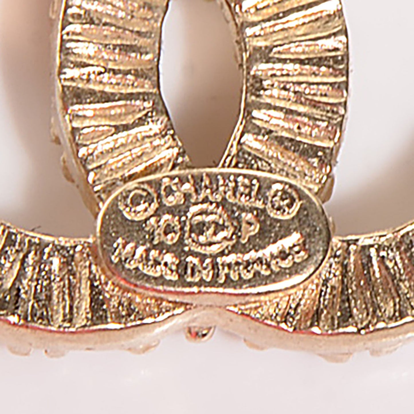 Pearl CC Earrings Gold