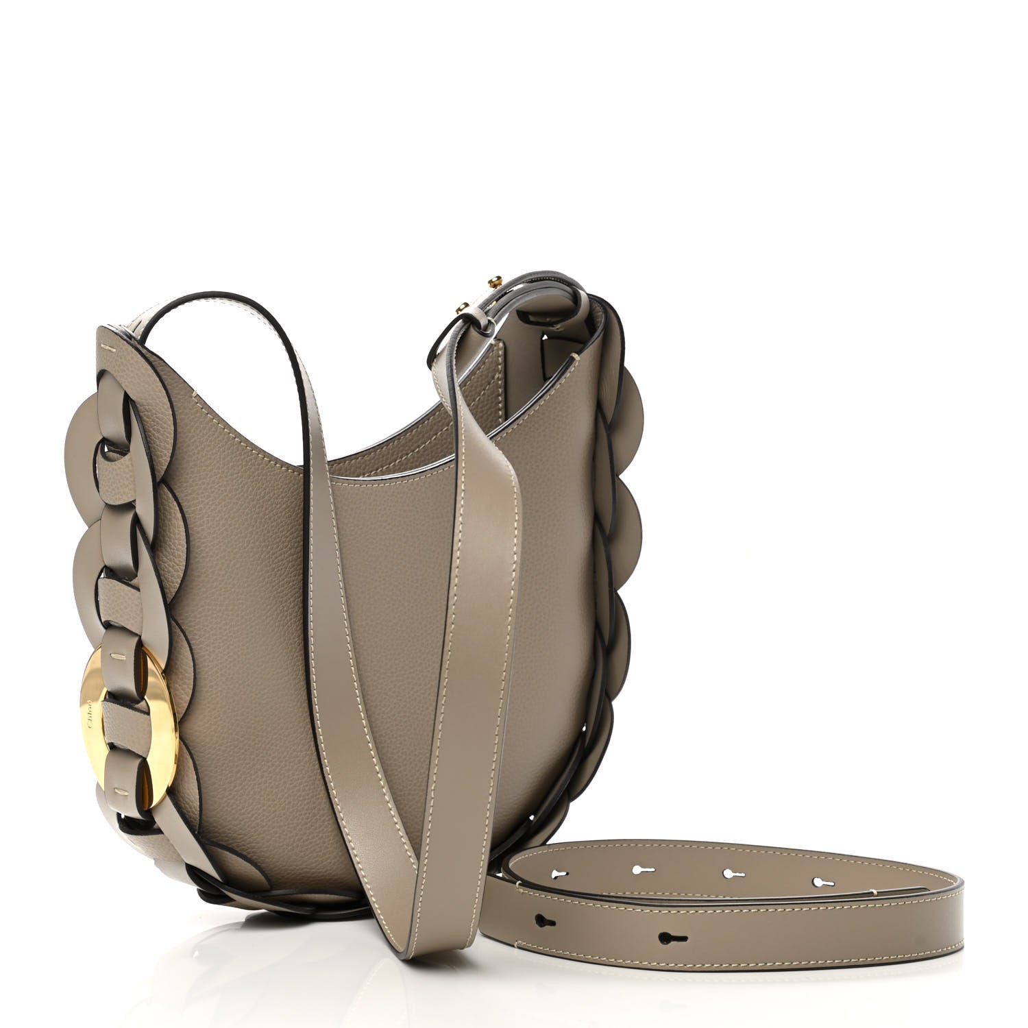 Chloe Small Grain Smooth Calfskin Small Darryl Hobo Motty Grey 5 of 12
