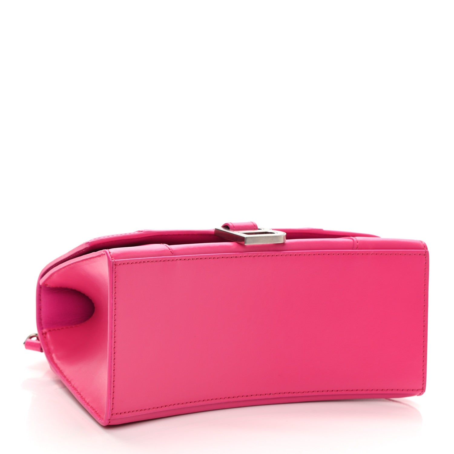 Balenciaga Shiny Box Calfskin Small Hourglass Top Handle Bag Acid Fuchsia 4 of 10