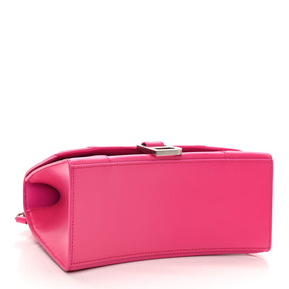 Balenciaga Shiny Box Calfskin Small Hourglass Top Handle Bag Acid Fuchsia 4 of 10