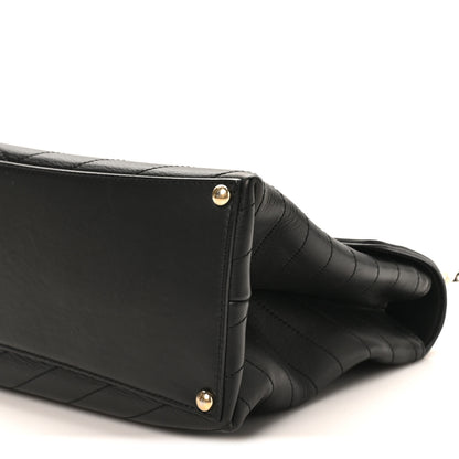 Chanel Calfskin Chevron Stitched Large Envelope Flap Black 10 of 10