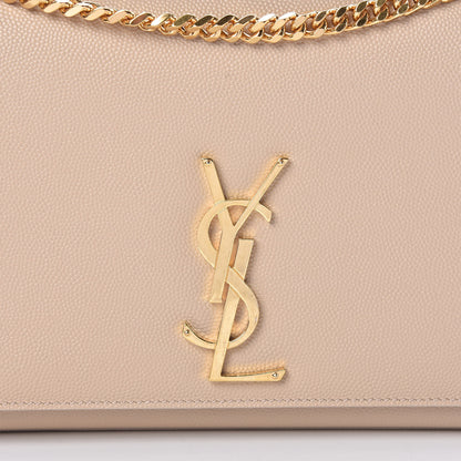 Saint Laurent Grain De Poudre Medium Monogram Kate Satchel Nude Powder 8 of 10
