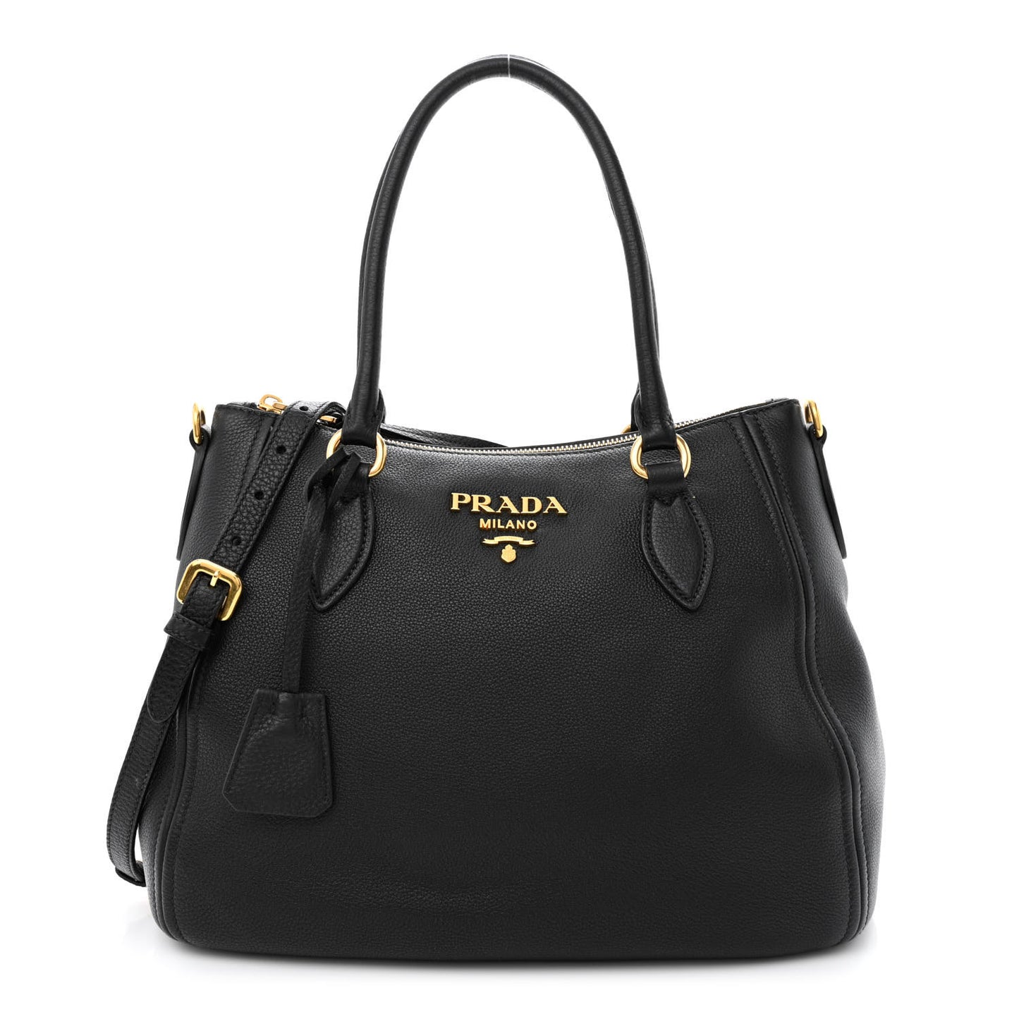 Vitello Phenix Shoulder Bag Black
