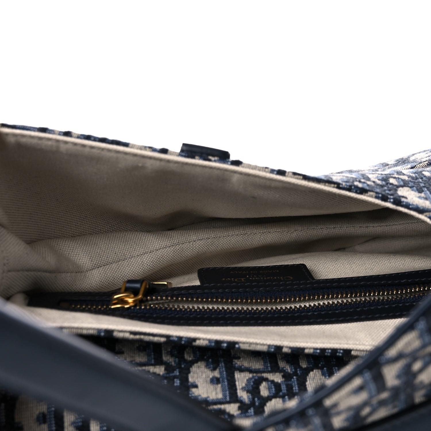 Christian Dior Oblique Saddle Bag Blue 5 of 11