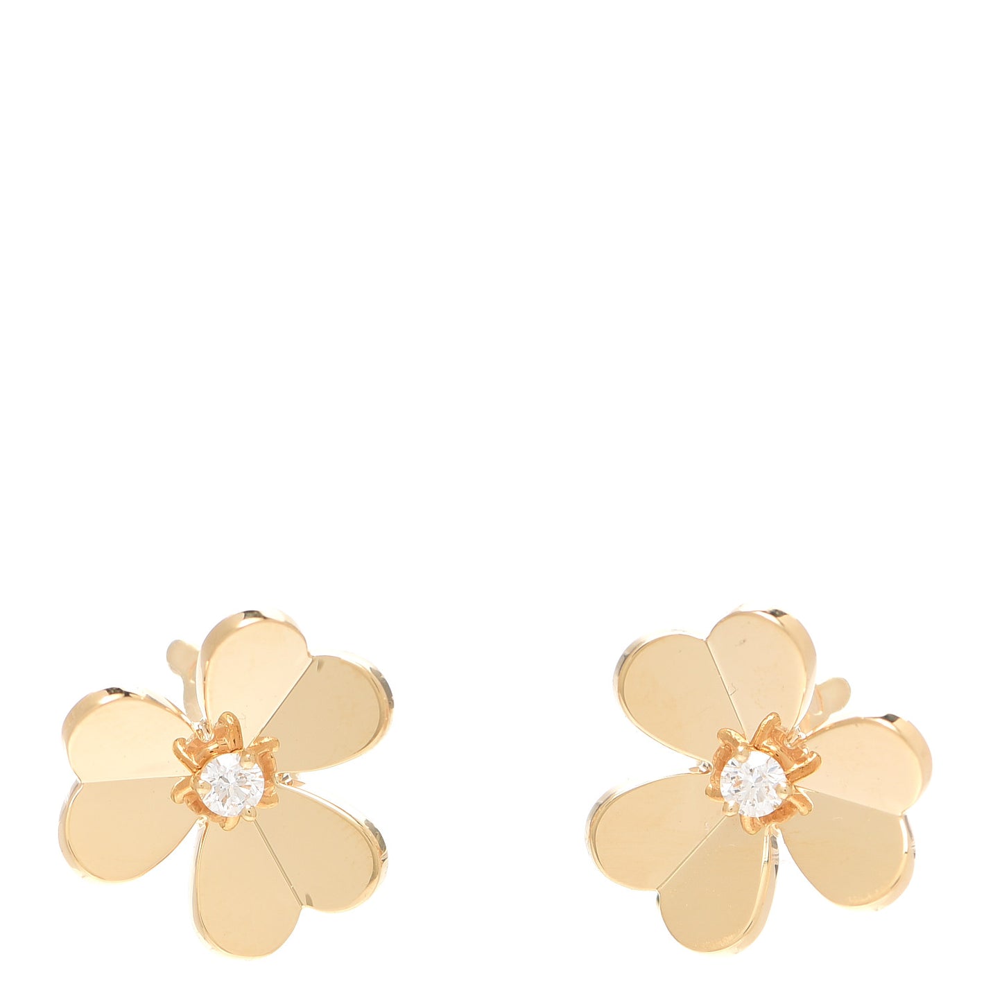 18K Yellow Gold Diamond Small Frivole Earrings